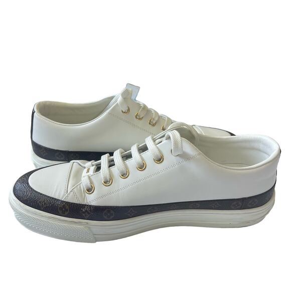 LOUIS VUITTON Monogram Womens Stellar Sneakers White Size 38 - Picture 2 of 15